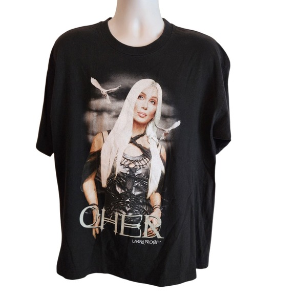 Cygnus Other - Vintage 2002 Cher Living Proof Farewell Tour T Shirt XL Double Sided Concert Tee